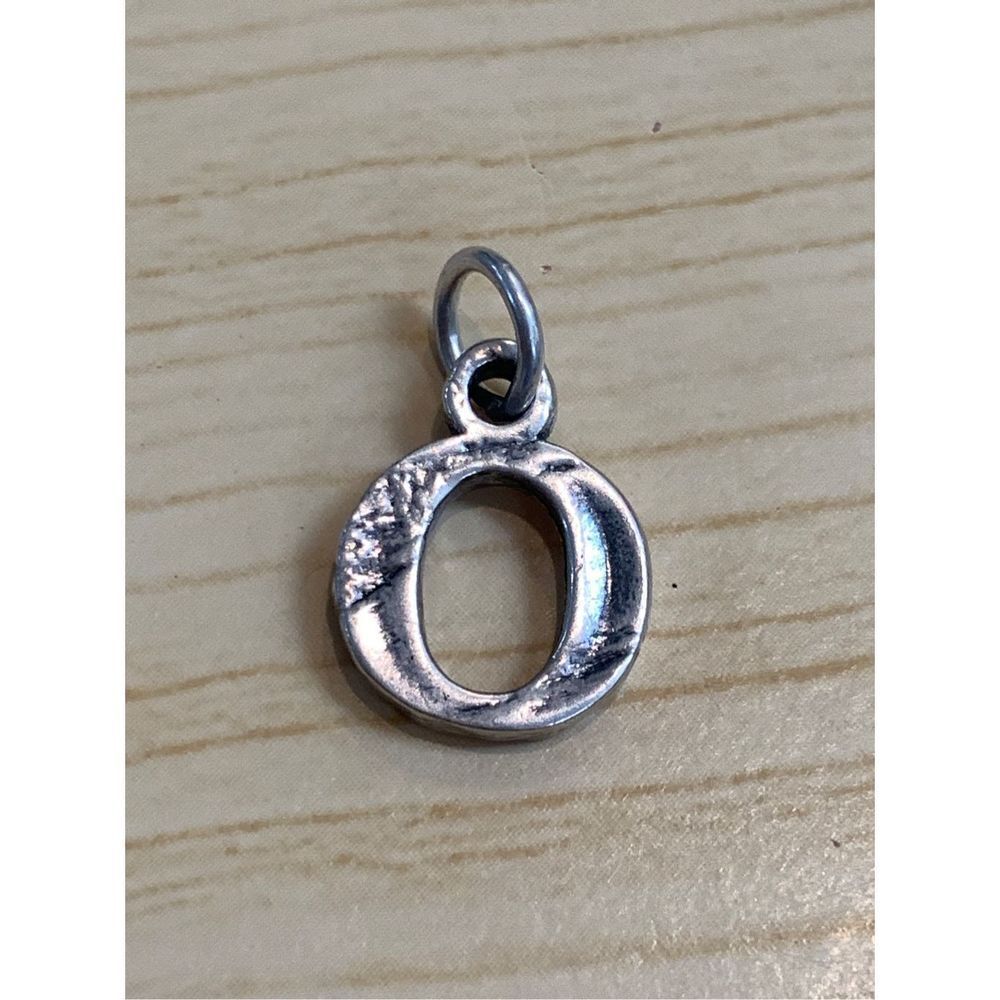 .925 Letter O Sterling Silver Jewelry Charm #alphabet
